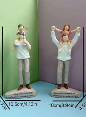 新款亲子互动家居装饰工艺品树脂工艺品摆件客厅电视柜装饰品摆件