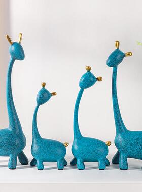 一家四口创意小鹿摆件客厅电视柜家居三口之家玄关酒柜装饰品礼物