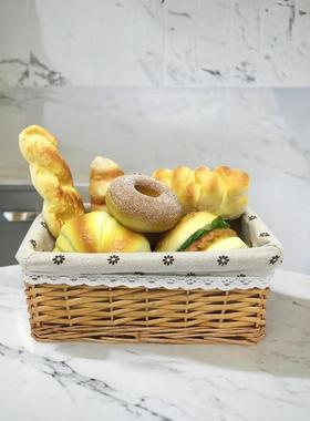 样板房厨房软装摆件装饰品仿真面包摆设道具陶瓷展厅家居饰品陈设