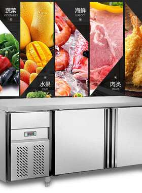 BS-838二门冰柜饮料展示柜商用冷冻冷藏柜点菜柜蔬菜水果保鲜冰箱