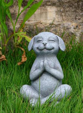 跨境热销想打坐冥狗脂摆件户外庭院花RDW039园装品园饰林设计工树