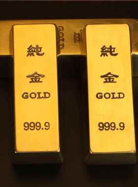 黄铜仿真金条实心黄铜金砖摆件元宝家居客厅店铺装饰开业乔迁礼品