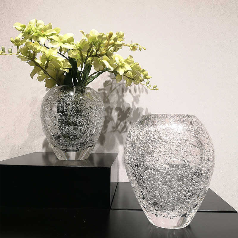 简约现代透明气泡琉璃花瓶家居软装饰品样板房间餐桌花器插花摆件,淘宝优惠券,粉丝福利购,淘宝优惠卷
