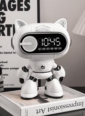 贝汉美智能闹钟装饰品摆件现代客厅卧室桌面床头柜摆学生台式时钟