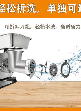 台式灌绞肉机肉645商业用大容量自全动不锈钢肠搅馅碎肉机打机