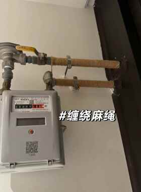 燃气表遮丑挂饰创意自制家用仿真假花高颜值编织篮麻绳管道装饰