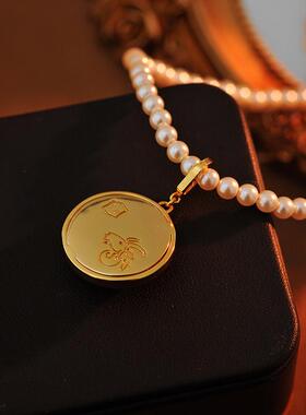 2025新款年天然巴洛克项链微镶高级感摩羯座气质百搭珍珠项链