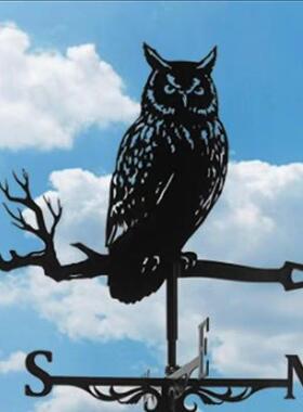 跨境热销风向标摆件转动风车不锈钢喷漆天台屋顶庭院指示针装饰