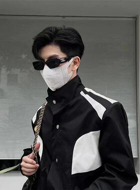 男士高端太阳镜男款新款欧美潮流方框太阳镜时尚嘻哈男女款墨镜潮