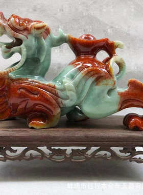 玉石摆件玉器家居饰品礼品本命年 岫程钰摆件貔貅28cm