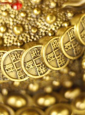 久鉴 铜金蟾摆件 招财 聚财 金属工艺礼品摆饰开 业礼品 居家办公