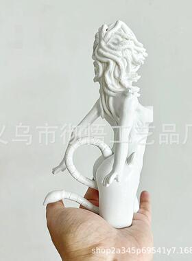 跨境Medusa Head Sculpture Statue 美杜莎雕塑半身雕像蛇女