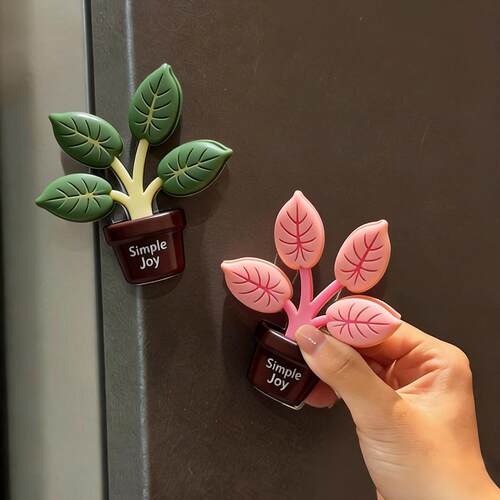 【厨房好物】绿植盆栽零食封口夹家用磁吸冰箱贴调料茶叶密封夹 - 图1