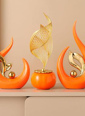 酒柜电视柜摆件轻奢高档客厅家居玄关风生水起装饰品乔迁新居礼品