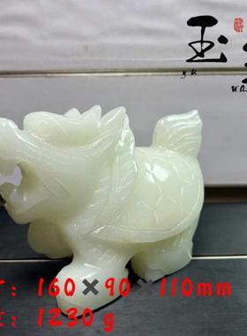 阿富汗白玉石龙头龟摆设品摆件家居摆设公司礼品玄关工艺品