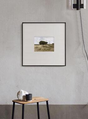 现代简约装饰画卡纸画北欧风高级感个性小众建筑风景挂画卧室摆件