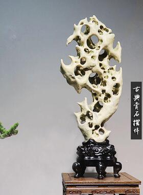 天然太湖石奇石观光石灵璧石 新中式大小景观石 孤品石头庭院摆件