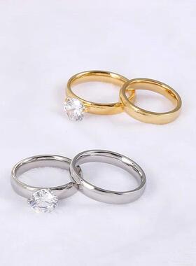 cz Diamond Stone ladies Bridal Engagement Wedding Rings Sets