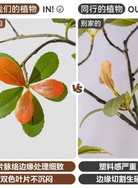 彷真绿色植物假花树海岛春花彷生植物室内客厅落地摆件盆栽橱窗造