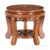 Chicken wing wood round fish tank base antique vase flower pot Buddha statue Wenwan stone ornaments solid wood base bracket