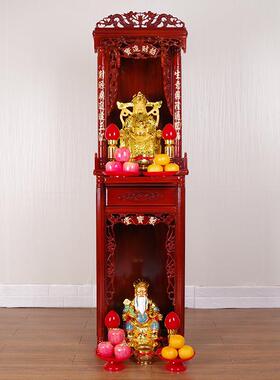 财神爷佛像神像实木佛龛立柜供桌供台家用供奉佛柜神柜公司店铺
