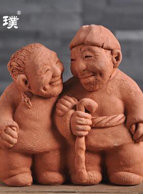 陶人泥塑手工艺术工艺品中国名师马若特传统民俗泥陶制品摆件人物