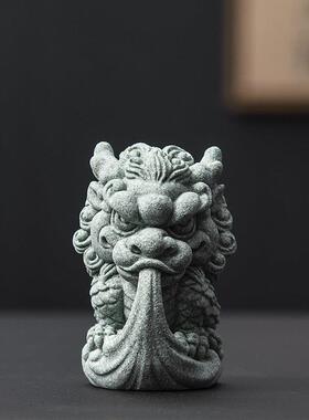 创意祥龙麒麟招财家居桌面装饰品摆件茶桌茶宠摆件工艺品吉祥物