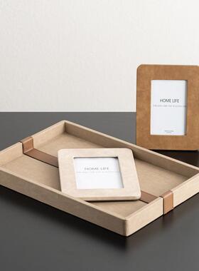 子艺贝房高级感轻奢软装搭YJ-TP-43配样板卧室床柜飘窗相框托盘装