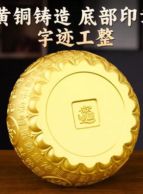 百福聚宝盆摆件招财聚财生财纯铜八方来财存钱罐家用黄铜米缸店铺