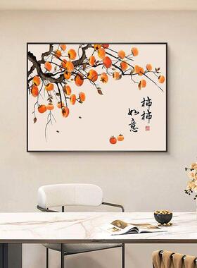 新中式电表箱装饰画餐厅电闸箱信号箱开关遮挡挂画配电箱盖板遮丑