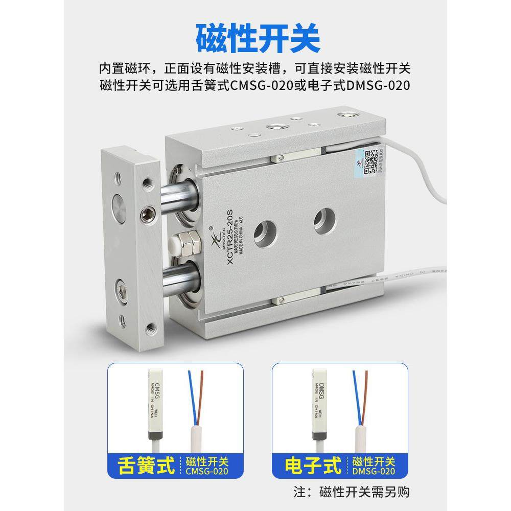 星辰气动双轴气缸TR6/10/16/20/25/32-10-15-20-25-30-40-50-100S,淘宝优惠券,粉丝福利购,淘宝优惠卷