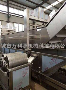 万利源常规肉制品厂用连续式猪蹄解冻设备龙门提升式水浴解冻机