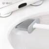 Japanese simple gap toilet brush without dead corners toilet silicone brush wall-mounted bathroom household cleaning brush