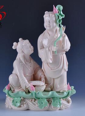 陶瓷人物摆件结婚礼物家居饰品客厅室内装饰中式婚房摆设工艺品