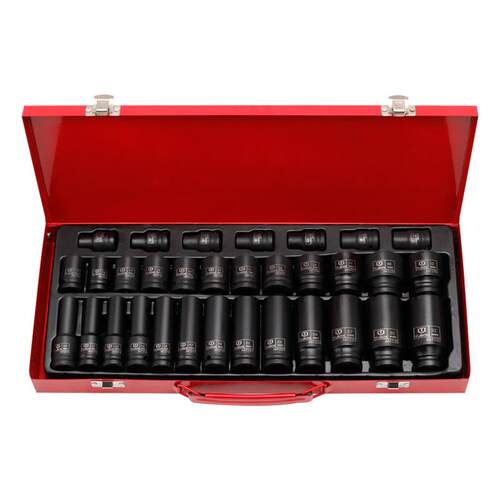 32件加长套筒六角长套筒梅花套筒组套汽修螺丝拆卸套头轮胎拆卸套 - 图3