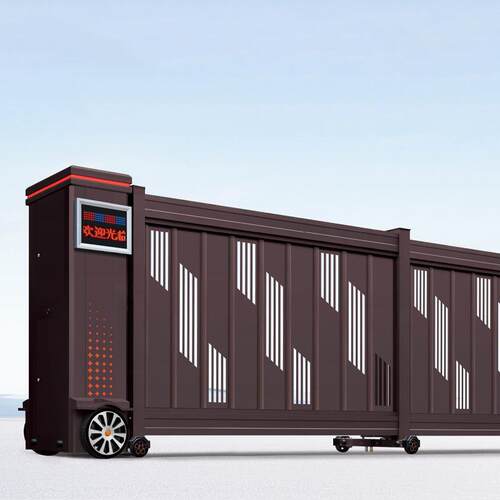 工厂直销平移门无轨遥控电动门企业工地学校伸缩门悬航门遥控门 - 图2