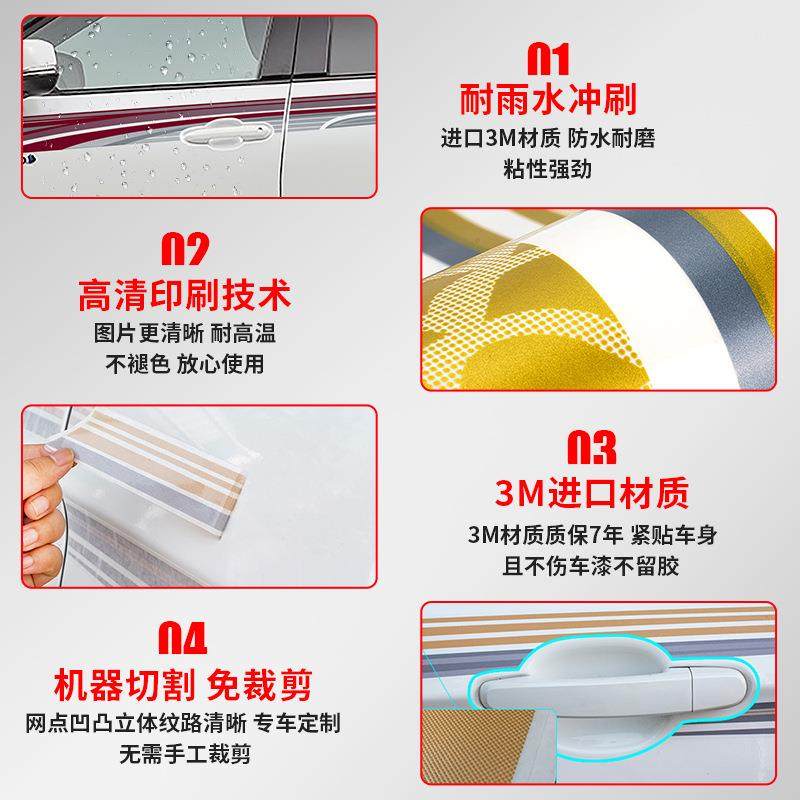 适用于15-19款丰田汉兰达车身贴装饰拉花彩条创意个性改装车贴纸,淘宝优惠券,粉丝福利购,淘宝优惠卷