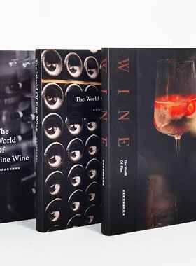 轻奢红酒设计样板房葡萄酒柜装饰酒店别墅售楼处WINE真书桌面摆件