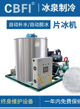 工业用全自动片冰机 大型海鲜保鲜果蔬运输用冰10吨片冰制冰机