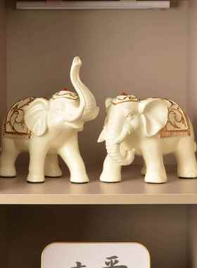 办公室桌面招财大象摆饰工艺礼品摆饰新中式家居客厅电视酒柜对象