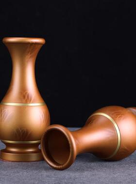 纯铜花瓶家用供佛神台净瓶观音佛前鲜花瓶供花瓶中式客厅花瓶摆件