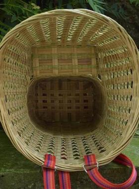 婴儿宝宝背篓竹编背篼背小孩娃娃精品篓框凉背带椅子背儿童包邮