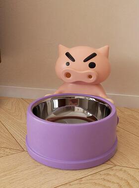 肥嘟嘟左卫门猫碗架子猫食盆猫狗碗慢食碗客厅玄关装饰品搬家礼物