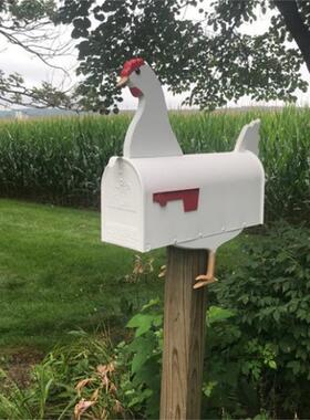 Unique Horse Mailbox 跨境金属铁艺狗狗马鸡奶牛猪信箱花园摆件