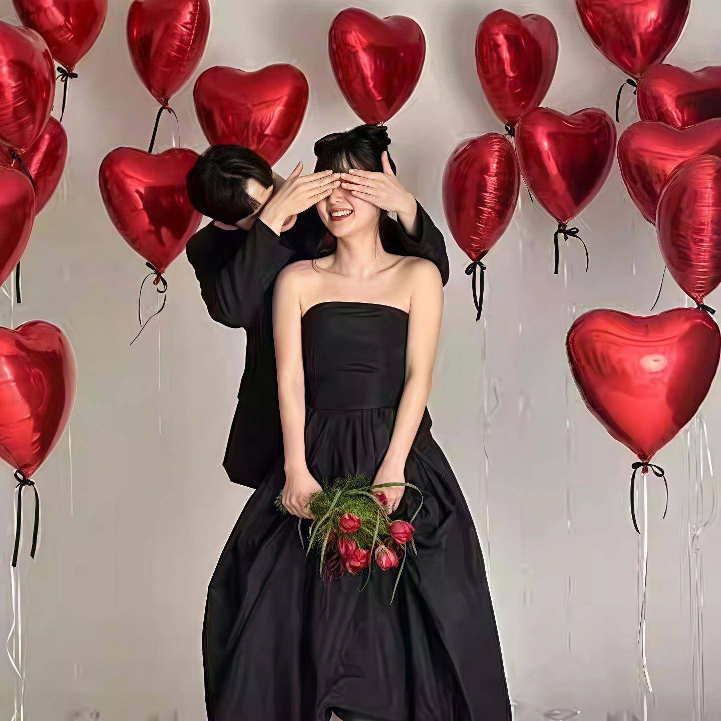 红色心形气球氦气飘空爱心求婚表白情人节日惊喜布置婚房装扮用品,淘宝优惠券,粉丝福利购,淘宝优惠卷