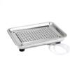 Thickened stainless steel drainage tea tray, rectangular tea table saucer, household double-layer drainage tea set, Kung Fu coffee table