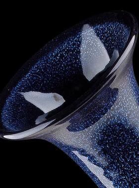 景德镇陶瓷客厅新中式窑变花瓶办公室摆件装饰玄关酒柜瓷器工艺礼