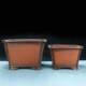 Purple sand flower pot square extra large bonsai flower pot square extra clear tree stump plum blossom pile ceramic orchid flower pot