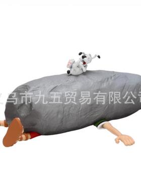 跨境新品Collectible Moneybox有趣的储存罐，被压碎的罗马人雕像