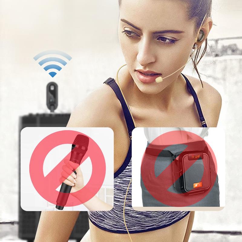 Fitness coach special headset, spinning bicycle, hidden head-mounted U-segment microphone, lecture and hosting microphone